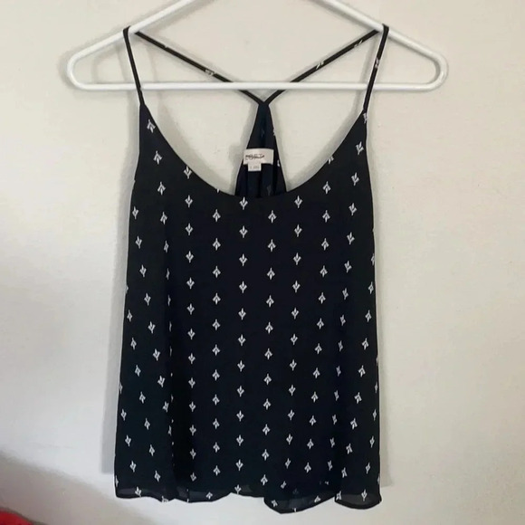 Ann Taylor Loft women‎ black/white drapey halter top sleeveless size Small - Picture 2 of 6